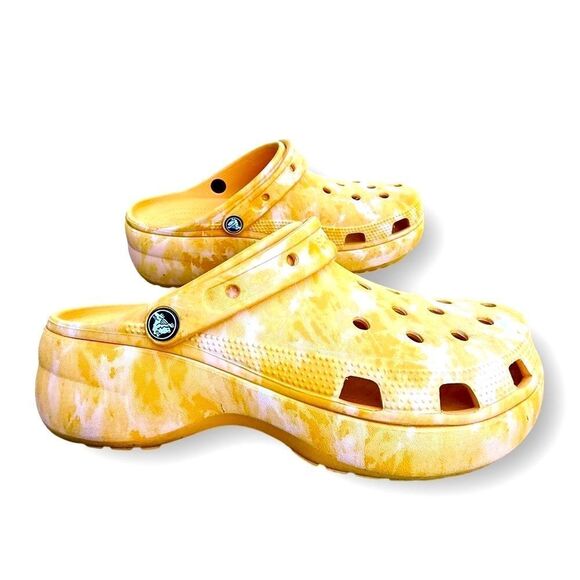 Crocs Iconic Platform Orange Sorbet Casual Slip On Comfort Shoes Women’s size 11 - Picture 3 of 15